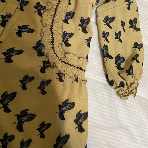 Max Studio London Dress Midi Dress. Bird Printed - Picture 8 of 13